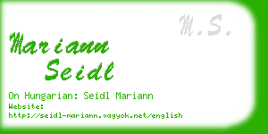 mariann seidl business card